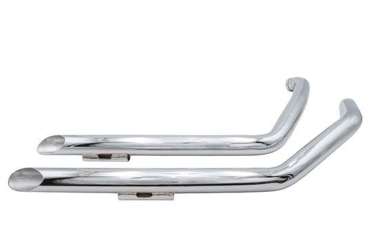 HARLEY Ultima Chrome Drag Pipe Set Slash Cut Fits FXD 1991-2005,