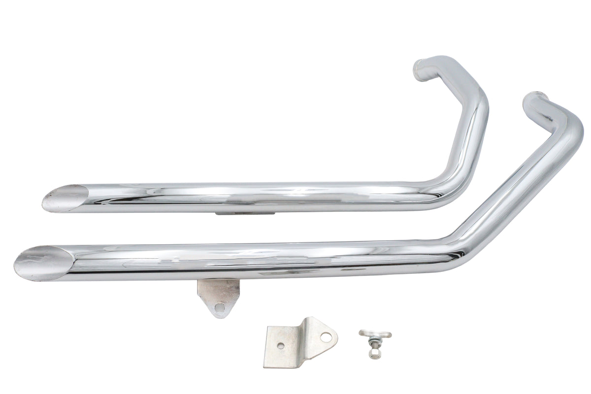 HARLEY Ultima Auspuff 1-3/4 Zoll Drag Pipe Set Slash Cut Enden Passend für 1986-2003 XL,