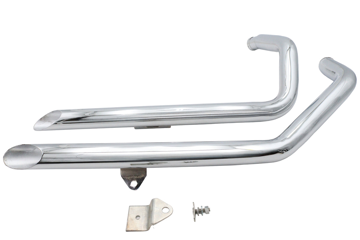 HARLEY Ultima Auspuff 2 Zoll Drag Pipe Satz Slash Cut Enden Passend für 1986-2003 XL,