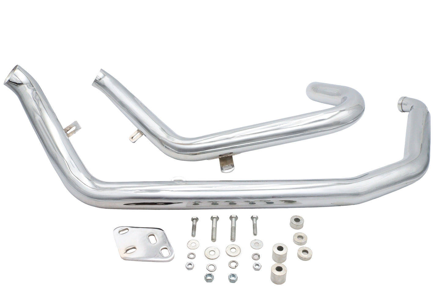HARLEY Big Growl Upswept Up 'n Outs Auspuffrohrsatz Chrom passend für 1986-2005 FXST, 1986-2005 FLST,