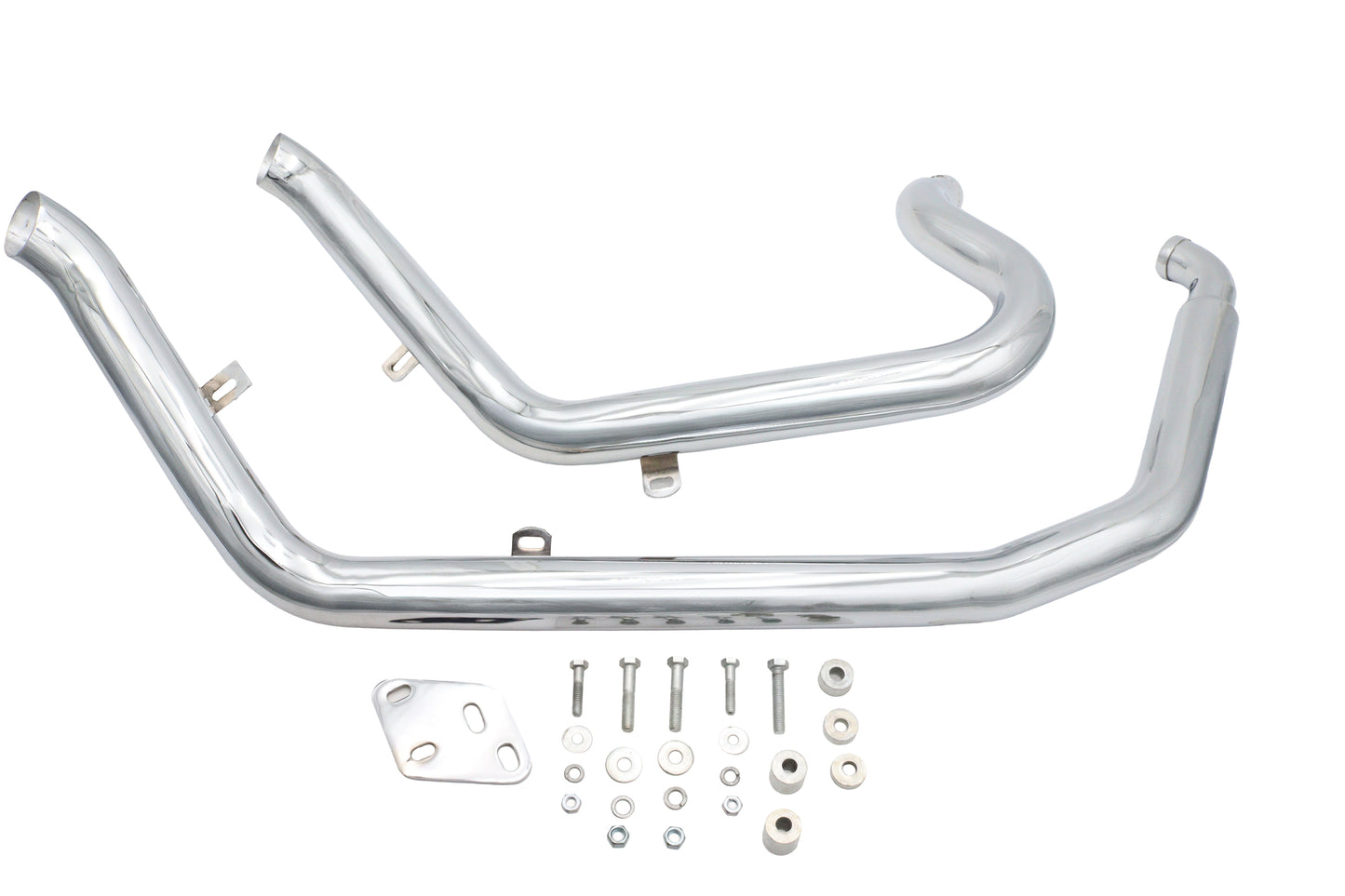 HARLEY Big Growl Upswept Up 'n Outs Auspuffrohrsatz Chrom passend für 1986-2005 FXST, 1986-2005 FLST,