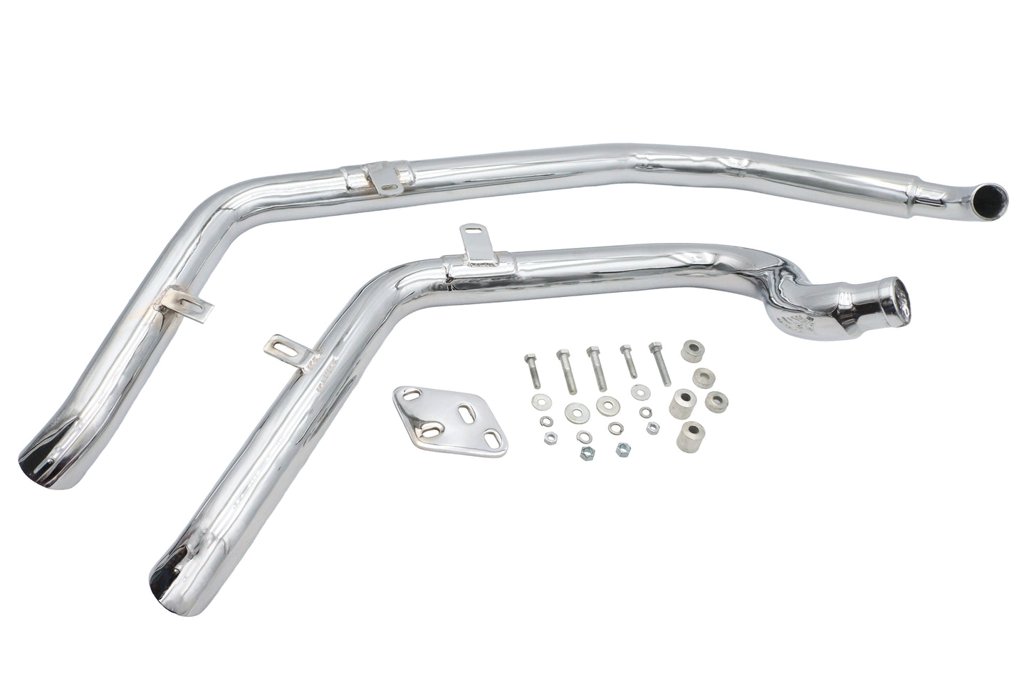 HARLEY Big Growl Upswept Up 'n Outs Auspuffrohrsatz Chrom passend für 1986-2005 FXST, 1986-2005 FLST,