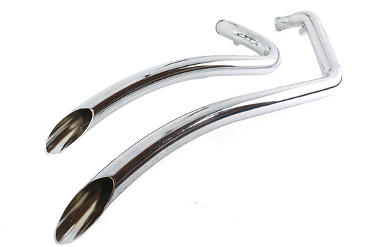 HARLEY Wyatt Gatling Smooth Radius Pipe Set Chrome fits 1986-2006 FXST,