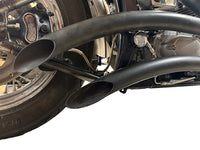 HARLEY Wyatt Gatling Smooth Radius Pipe Set Black fits 1986-2006 FXST,