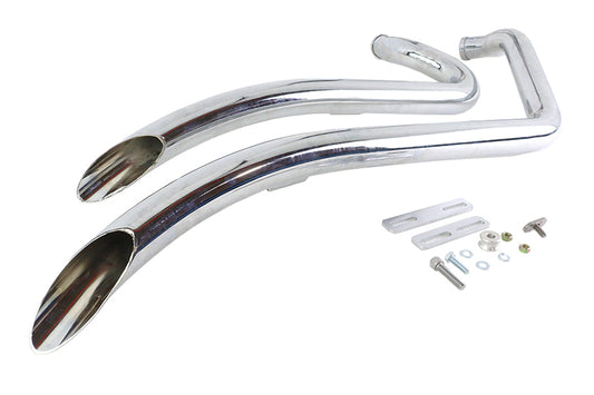 HARLEY Wyatt Gatling Smooth Radius Pipe Set Chrome fits 2007-UP FXST,