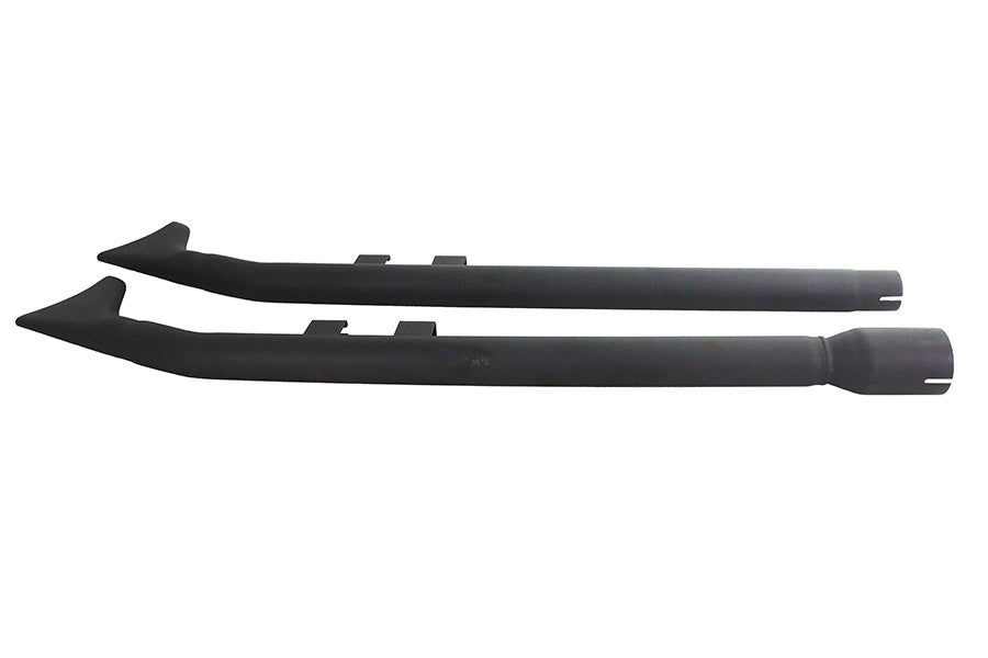HARLEY FLT Upsweep Straight Fishtail Set Schwarz passend für 2017-UP FLT,