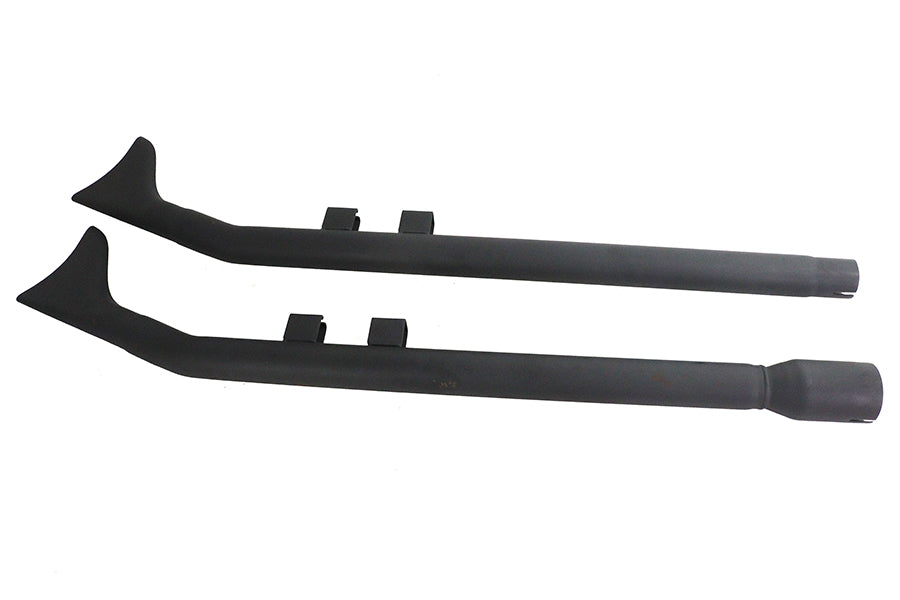 HARLEY FLT Upsweep Straight Fishtail Set Schwarz passend für 2017-UP FLT,