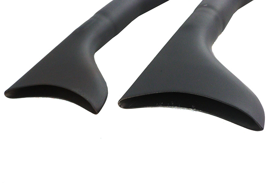 HARLEY FLT Upsweep Straight Fishtail Set Schwarz passend für 2017-UP FLT,