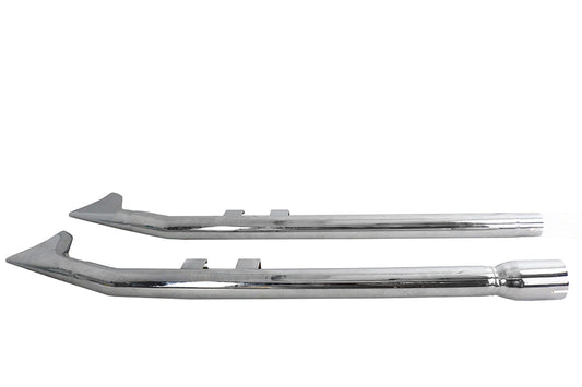 HARLEY FLT Upsweep Straight Fishtail Set Chrom passend für 2017-UP FLT,