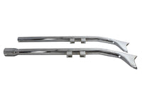 HARLEY FLT Upsweep Straight Fishtail Set Chrom passend für 2017-UP FLT,