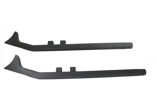 HARLEY FLT Upsweep Straight Fishtail Set Schwarz passend für 1995-2016 FLT,