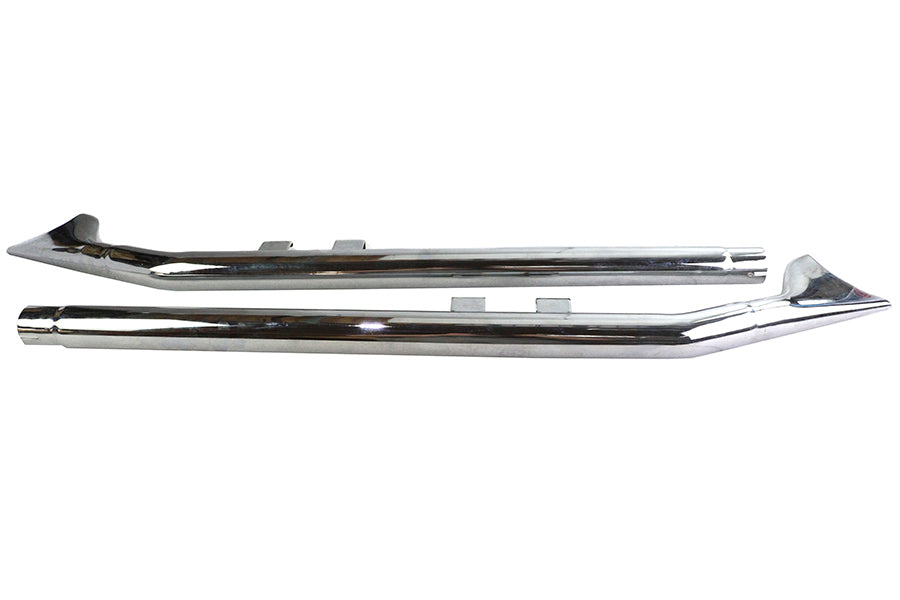HARLEY FLT Upsweep Straight Fishtail Set Chrom Passend für 1995-2016 FLT,