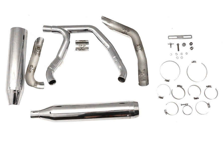 HARLEY Wyatt Gatling Super Sport Auspuffanlage Chrom Passend für 1986-2005 FLST, 1986-2005 FXST,