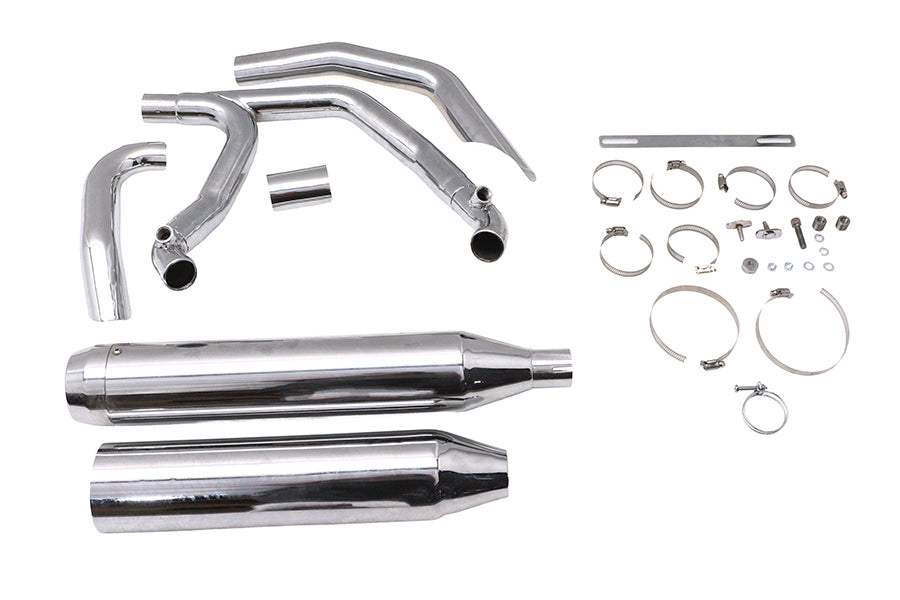 HARLEY Wyatt Gatling Super Sport Auspuffanlage Chrom Passend für 2006-UP FLST, 2006-UP FXST,