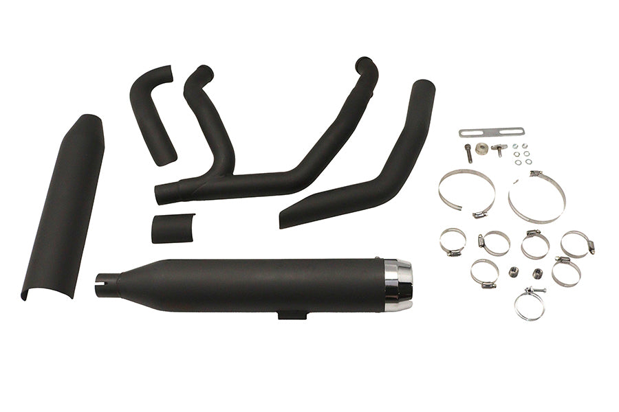 HARLEY Wyatt Gatling Super Sport Auspuffanlage Schwarz Passend für 2006-UP FXST, 2006-UP FLST,