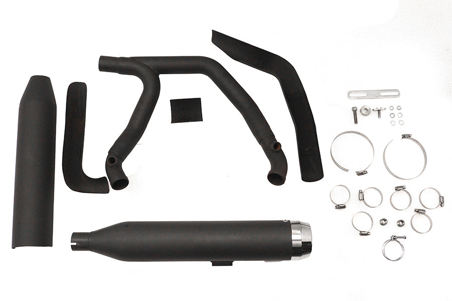 HARLEY Wyatt Gatling Super Sport Auspuffanlage Schwarz Passend für 2006-UP FXST, 2006-UP FLST,