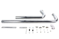 HARLEY Auspuff Drag Pipe Set Chrom Shotgun Stil passend für 1986-2006 FXST,