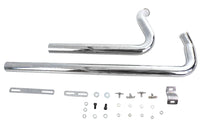 HARLEY Auspuff Drag Pipe Set Chrom Shotgun Stil passend für 1986-2006 FXST,