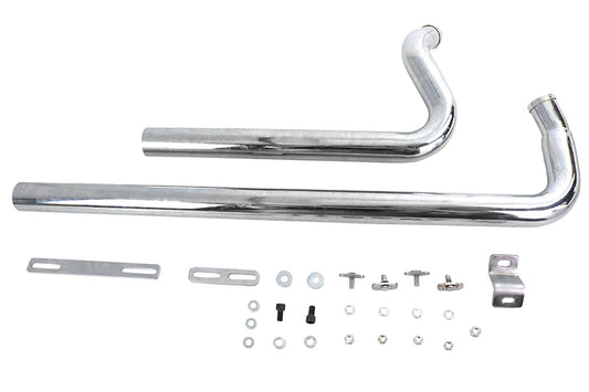 HARLEY Auspuff Drag Pipe Set Chrom Shotgun Stil passend für 1986-2006 FXST,