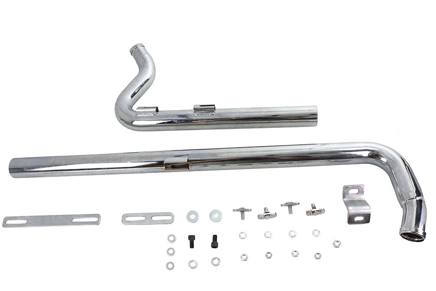 HARLEY Auspuff Drag Pipe Set Chrom Shotgun Stil passend für 1986-2006 FXST,