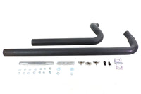 HARLEY Auspuff Drag Pipe Set schwarz Shotgun Style passend für 1986-2006 FXST,