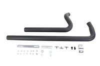 HARLEY Auspuff Drag Pipe Set schwarz Shotgun Style passend für 1986-2006 FXST,