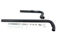 HARLEY Auspuff Drag Pipe Set schwarz Shotgun Style passend für 1986-2006 FXST,