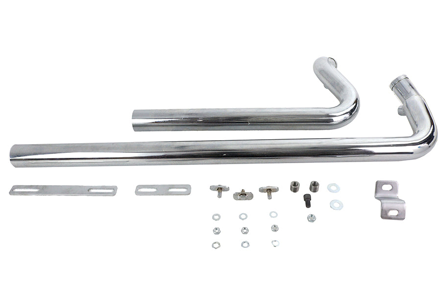 HARLEY Auspuff Drag Pipe Set Chrom Shotgun Stil Passend für 2007-UP FXST,