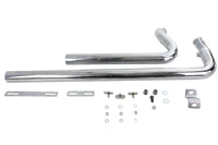 HARLEY Auspuff Drag Pipe Set Chrom Shotgun Stil Passend für 2007-UP FXST,