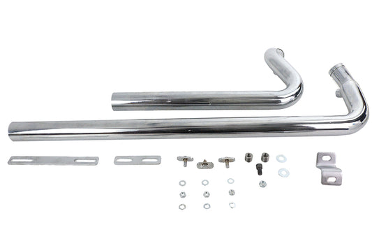 HARLEY Auspuff Drag Pipe Set Chrom Shotgun Stil Passend für 2007-UP FXST,