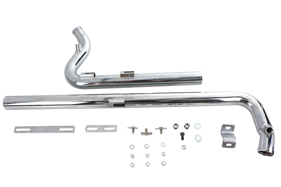 HARLEY Auspuff Drag Pipe Set Chrom Shotgun Stil Passend für 2007-UP FXST,