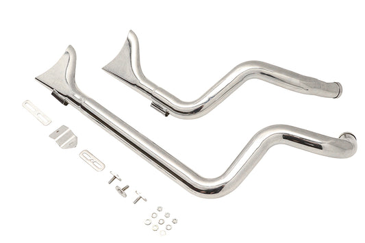 HARLEY XL Staggered Fishtail Auspuffanlage Chrom Passend für XL 1986-2004,