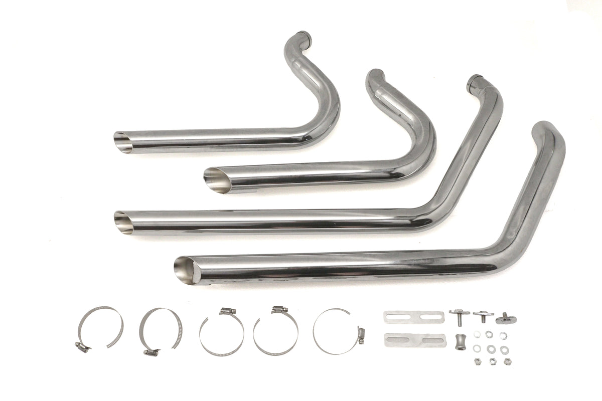 HARLEY Exhaust Drag Pipe Set Short Shots Chrome fits FXST 2007-2016