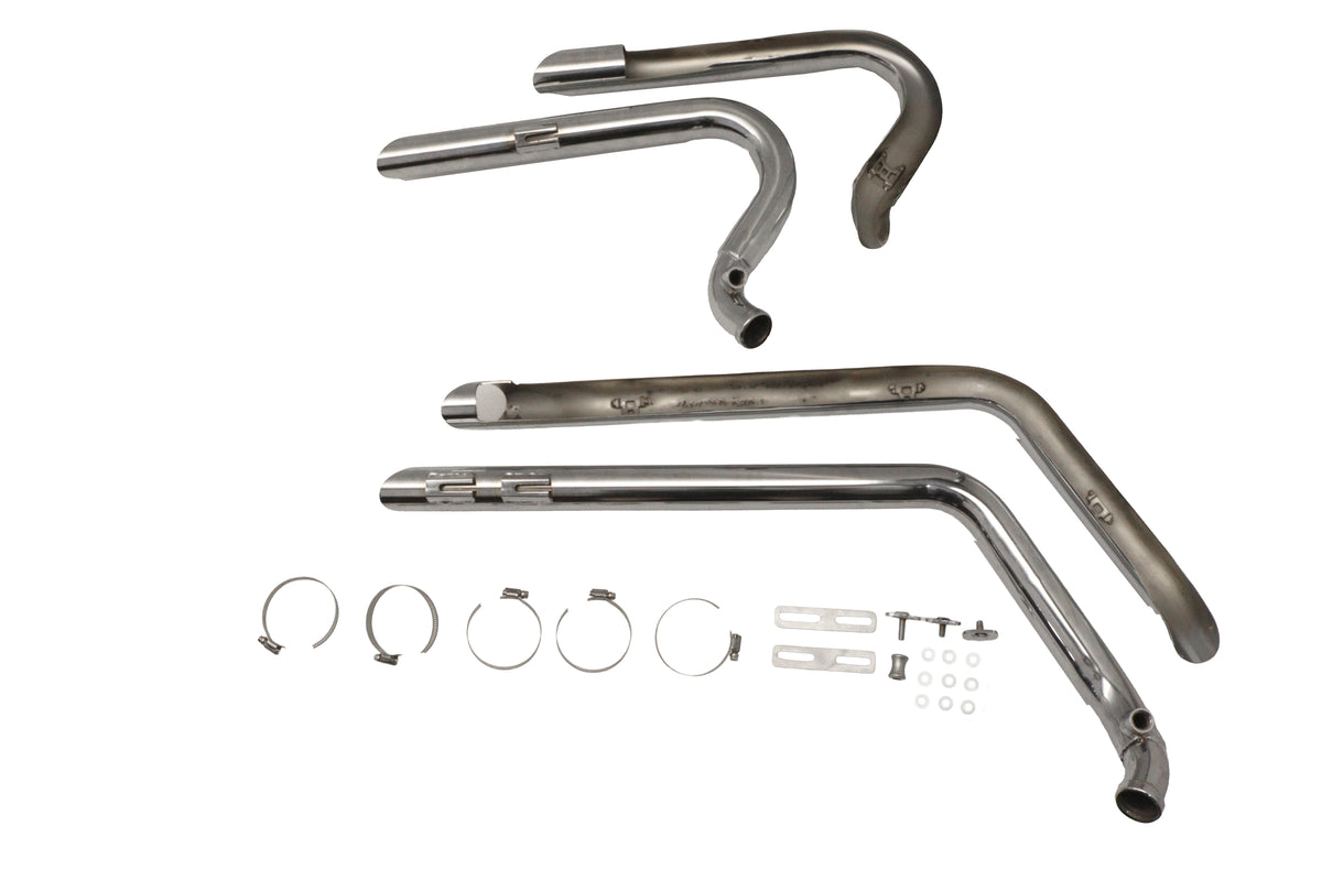 HARLEY Exhaust Drag Pipe Set Short Shots Chrome fits FXST 2007-2016