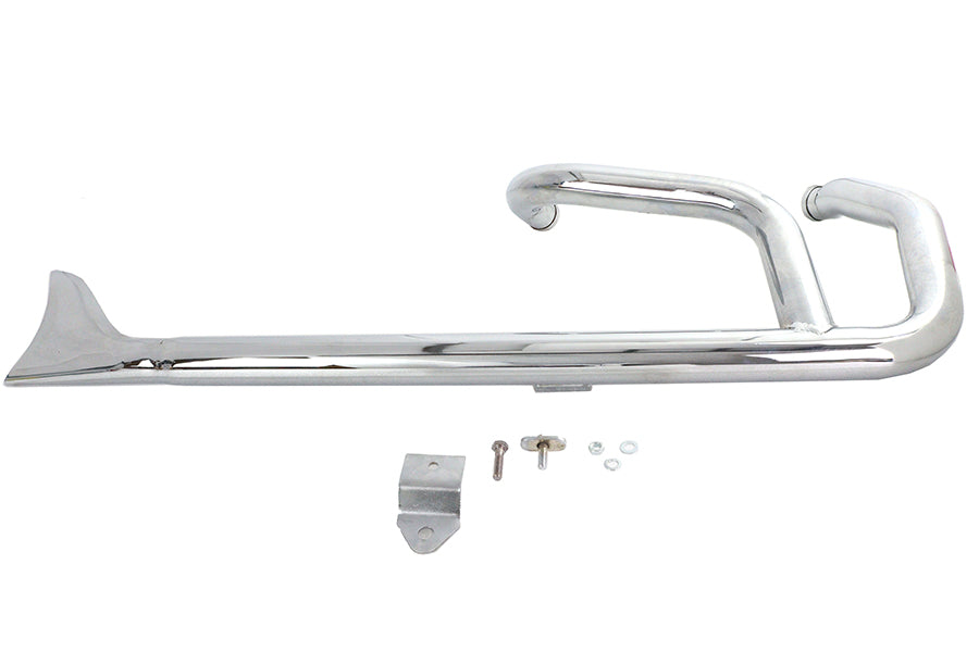 HARLEY Wyatt Gatling 2:1 Fishtail Auspuffkrümmer Chrom, passend für 1985-2003 XL,