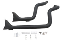 HARLEY XL Staggered Fishtail Auspuffanlage Schwarz Passend für 1986-2004 XL,