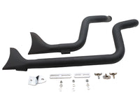 HARLEY XL Staggered Fishtail Auspuffanlage Schwarz Passend für 1986-2004 XL,