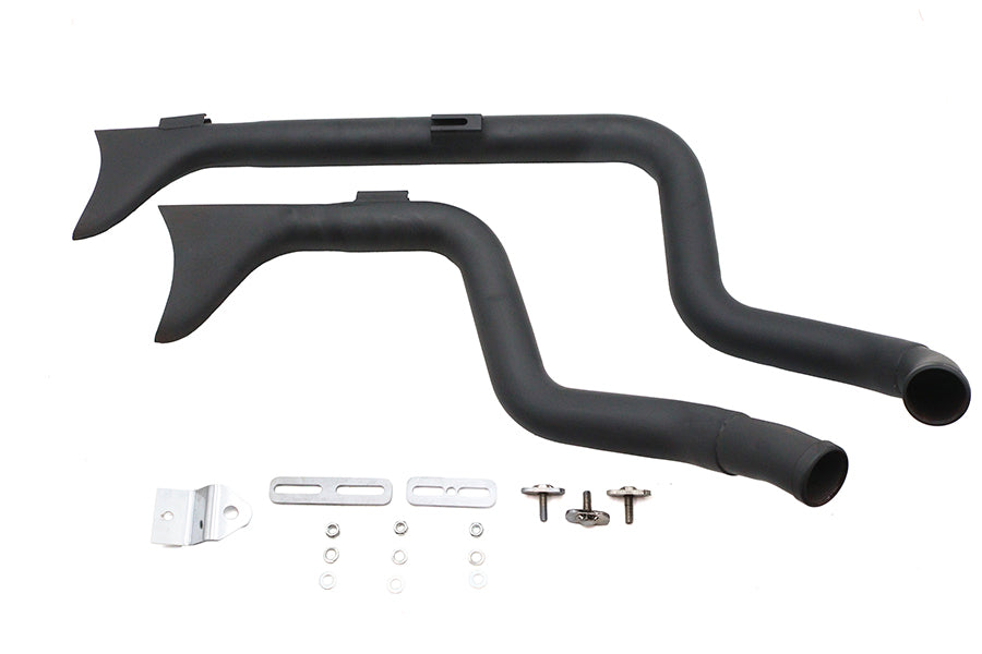 HARLEY XL Staggered Fishtail Auspuffanlage Schwarz Passend für 1986-2004 XL,