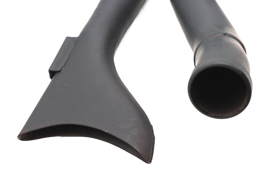 HARLEY XL Staggered Fishtail Auspuffanlage Schwarz Passend für 1986-2004 XL,