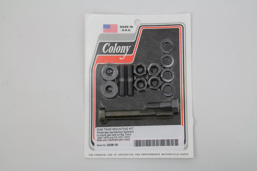 HARLEY Gas Tank Mounting Kit Parkerized Fits 1973-1975 FL,   1971-1972 FX,