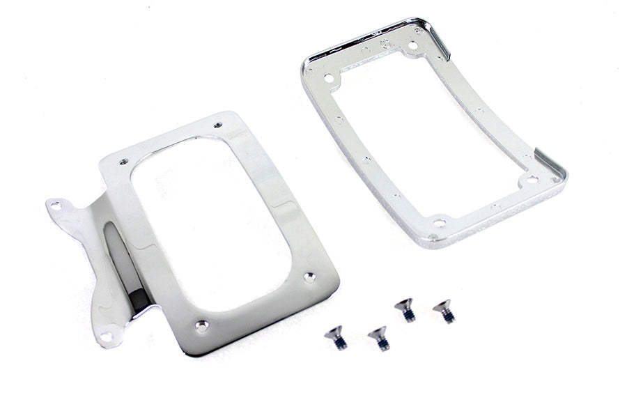 HARLEY Gebogenes Nummernschild mit Rahmen Chrom Passend für 2009-2009 FLHR, 2009-2009 FLHT, 2009-2009 FLT