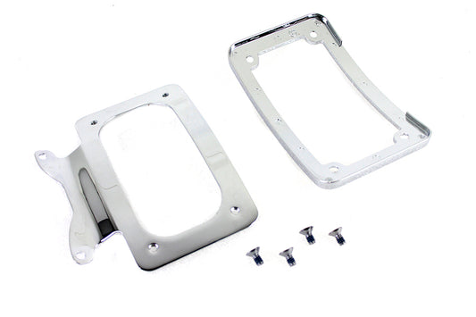 HARLEY Gebogenes Nummernschild mit Rahmen Chrom Passend für 2009-2009 FLHR, 2009-2009 FLHT, 2009-2009 FLT