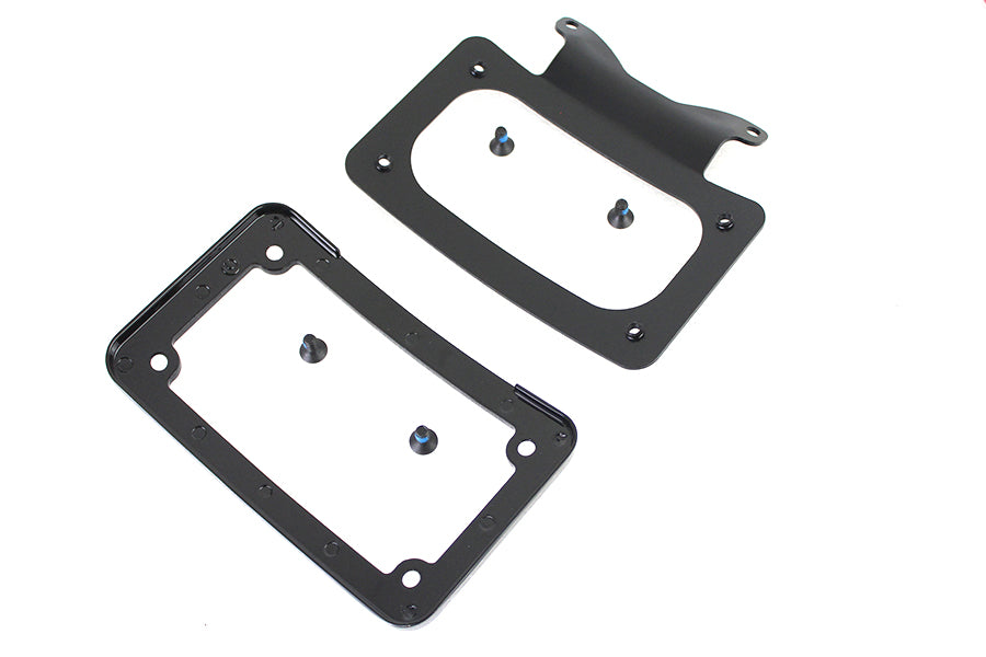 HARLEY Gebogenes Nummernschild mit Rahmen Schwarz Passend für 2009-2009 FLHR, 2009-2009 FLHT, 2009-2009 FLTR