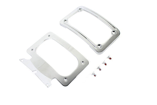 HARLEY Gebogenes Nummernschild mit Rahmen Chrom Passend für 2010-2023 FLHRXS, 2010-2023 FLHX, 2010-2023 F