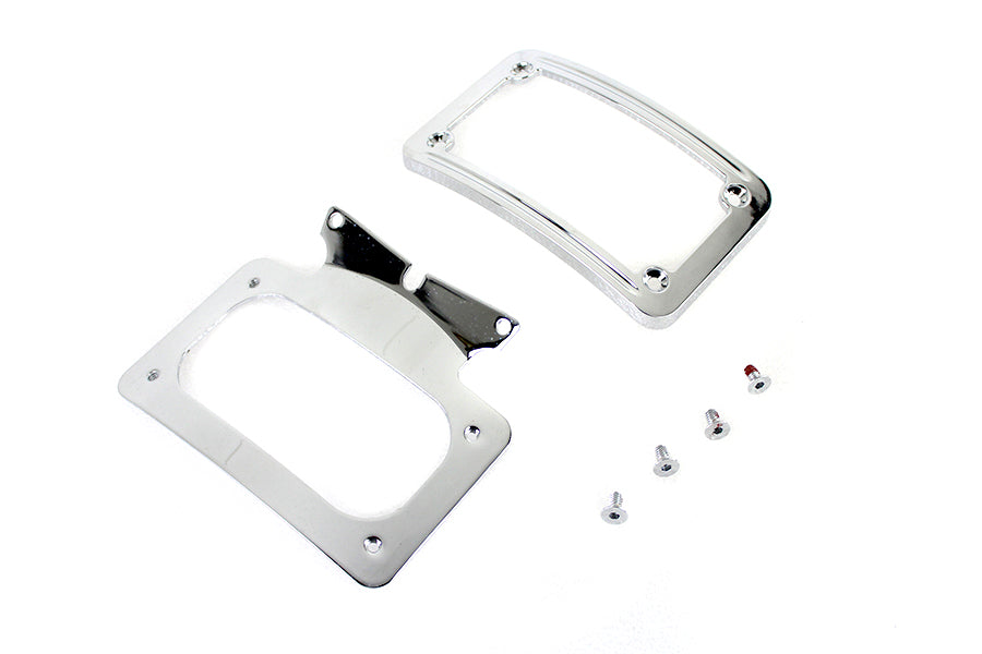 HARLEY Gebogenes Nummernschild mit Rahmen Chrom Passend für 2010-2023 FLHRXS, 2010-2023 FLHX, 2010-2023 F