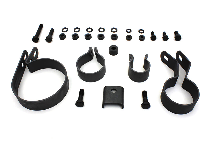 HARLEY Auspuffschellen-Kit, parkert, passend für 1941-1952 EL, 1941-1957 FL,