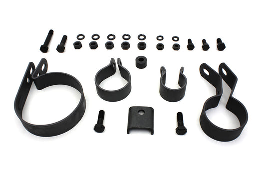 HARLEY Auspuffschellen-Kit, parkert, passend für 1941-1952 EL, 1941-1957 FL,