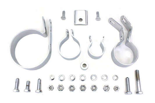 HARLEY Chrom-Auspuffschellen-Kit passend für 1941-1952 EL, 1941-1957 FL,