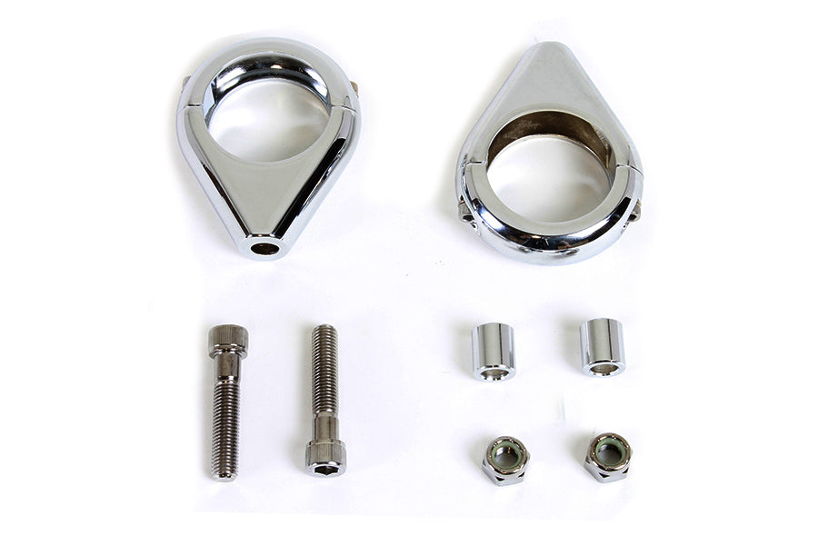 HARLEY Chrom Blinker Klemmensatz 39mm Gabeln Passt 0- Custom, Anwendung für 39mm Gabeln