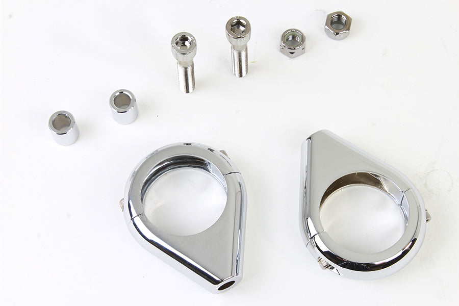HARLEY Chrom Blinker Klemmensatz 39mm Gabeln Passt 0- Custom, Anwendung für 39mm Gabeln